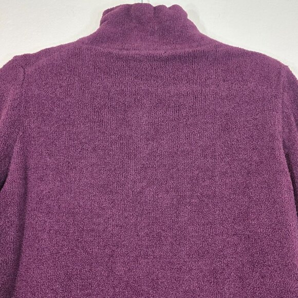 ExOfficio Pullover Sweater Women Medium 1/4 Zip Purple Outdoor Hiking Chenille - Picture 7 of 11